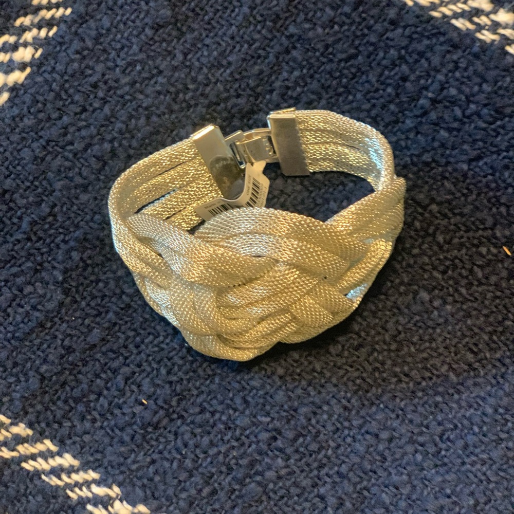 NEW Silver woven metal bracelet